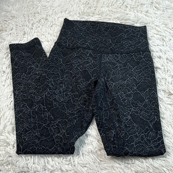 Lululemon Align Pant II (25") Lacescape Dark Cast Black - Picture 1 of 4